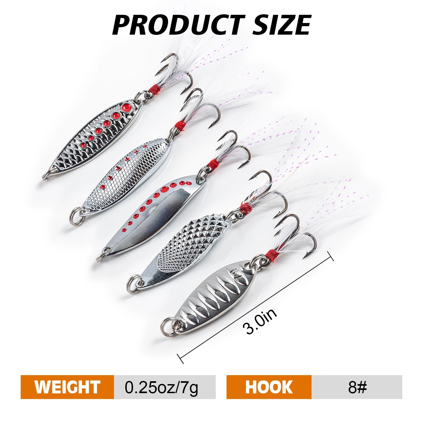 Goture Pack Señuelos Variados - Cucharas, Wobblers y Spinnerbaits - imagen 3
