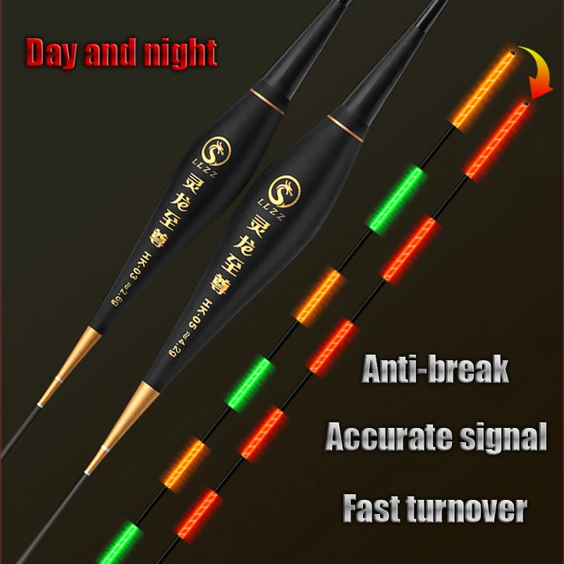 Flotador electrónico de pesca, Chip de gravedad con detección automática, flotador rígido rojo de alta sensibilidad, equipo de pesca llamativo, novedad de 2023 - imagen 2