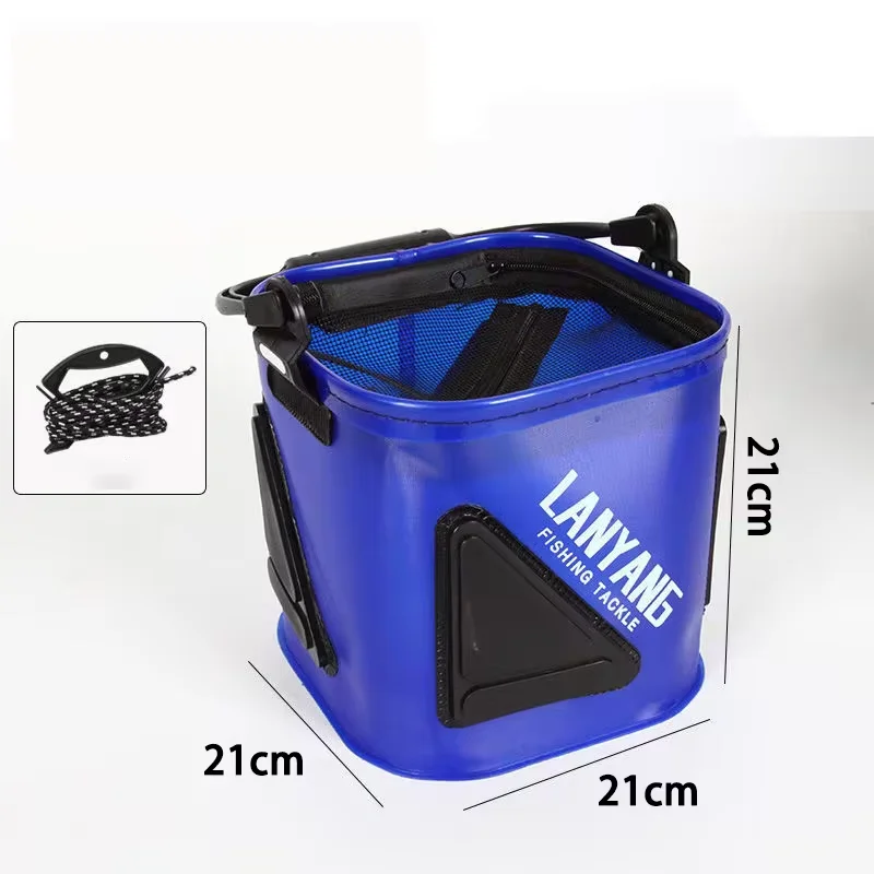Cubo de pesca plegable triangular de EVA – Posicionamiento y almacenamiento fácil - imagen 4