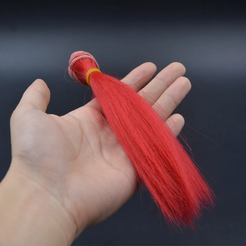 CONTEMPLATOR, 10 colores opcionales, serpentinas rectas de fibra fina, materiales para atar moscas de salmón, 1 unidad, 15cm, señuelos de plataforma Sabiki, fibra sintética - imagen 3