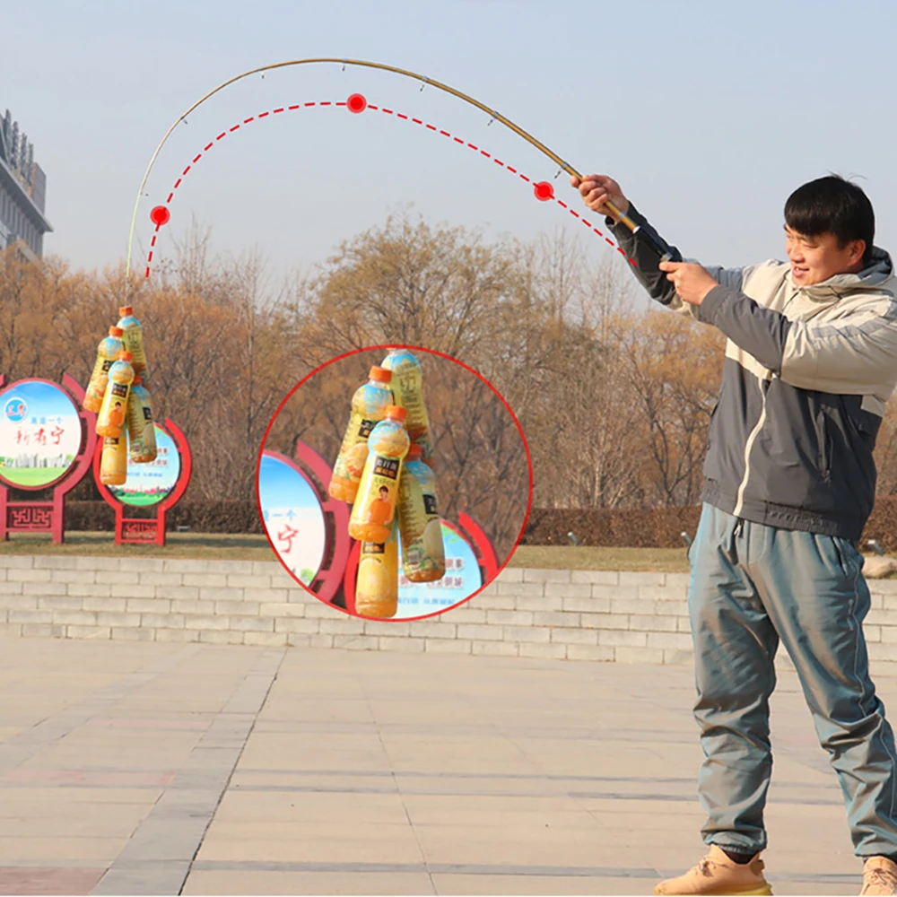 Caña de pescar telescópica, accesorio giratorio de fibra de carbono, portátil, de viaje, señuelo, 7-10 secciones, 1,5 M, 1,7 M, 1,9 M, 2,1 M - imagen 4