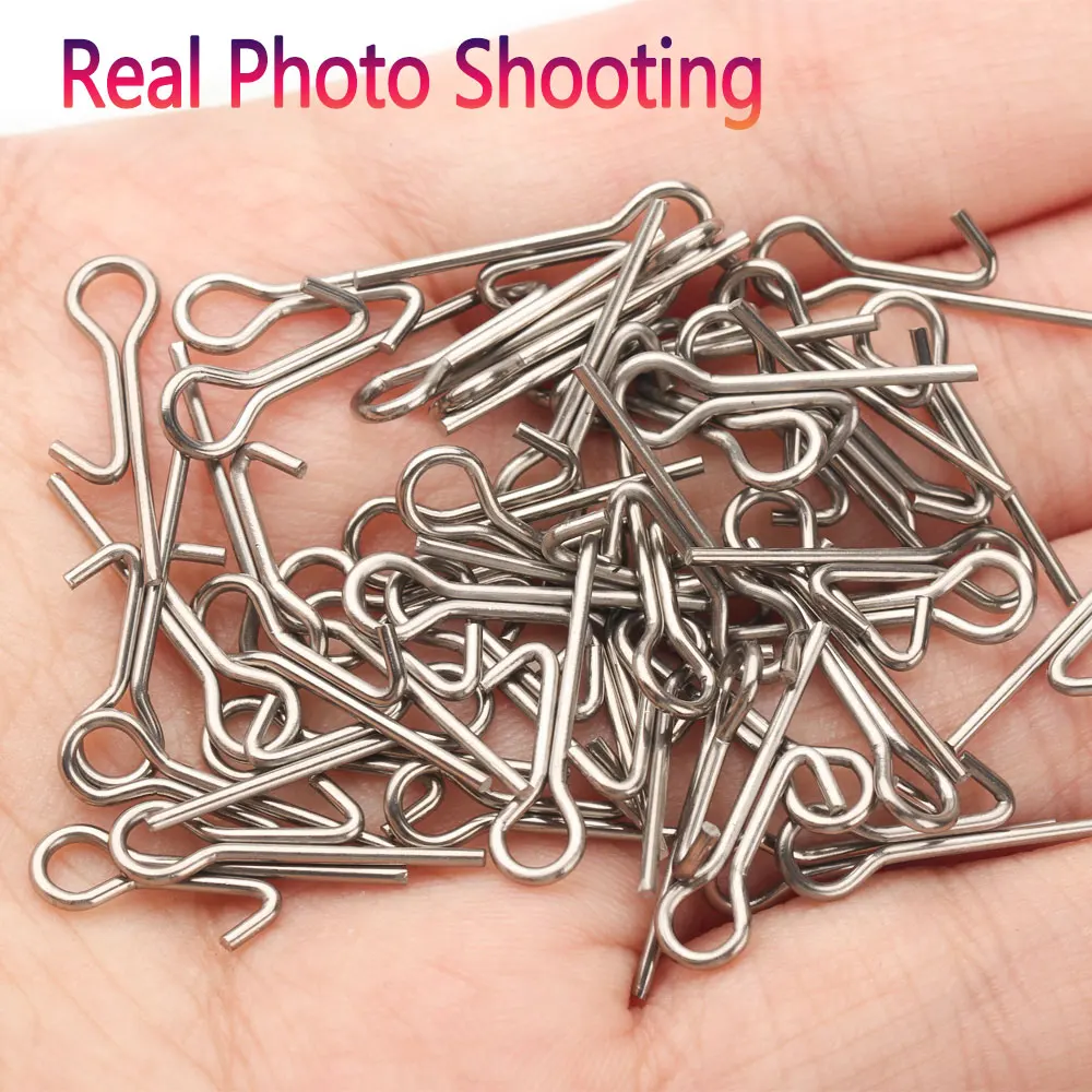 Bimoo-anzuelo de pesca de 50 piezas, pasadores de conexión, aguja de bloqueo fijo, señuelo suave, accesorios de pesca, herramientas, aparejos - imagen 5