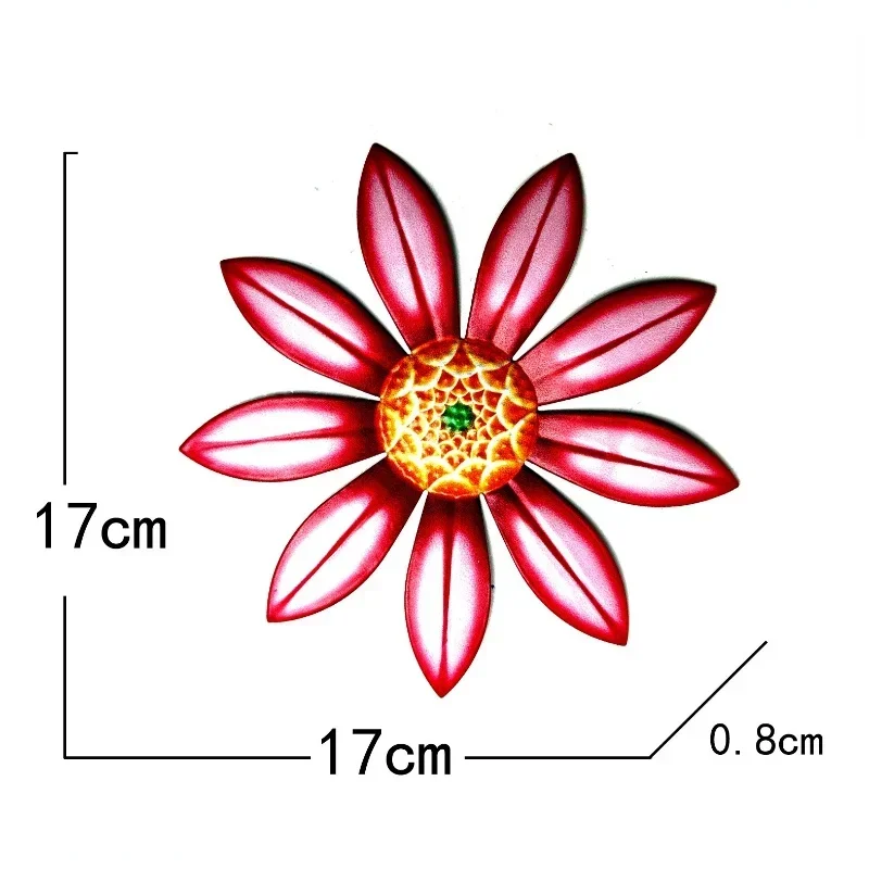 Decoración de pared con flores metálicas colgantes – adorno jardín - imagen 3