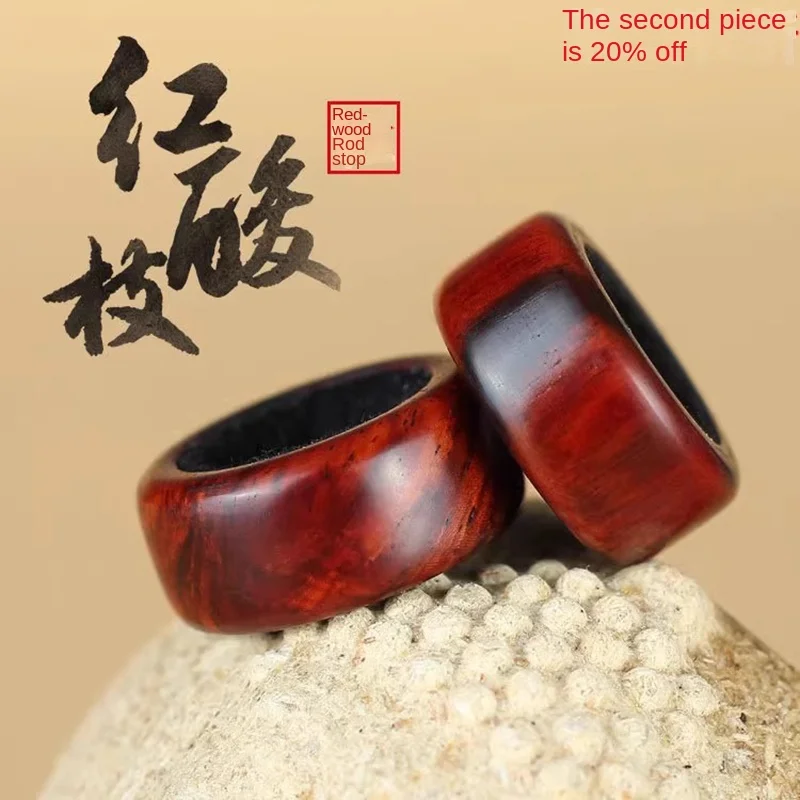 Caña de pescar LINNHUE, caña de caoba, control de sándalo púrpura, junta tórica sin retorno, anillo antideslizante de madera maciza, accesorios de pesca - imagen 2