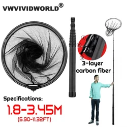 VWVIVIDWORLD Caña Pesca Telescópica Carbono Plegable