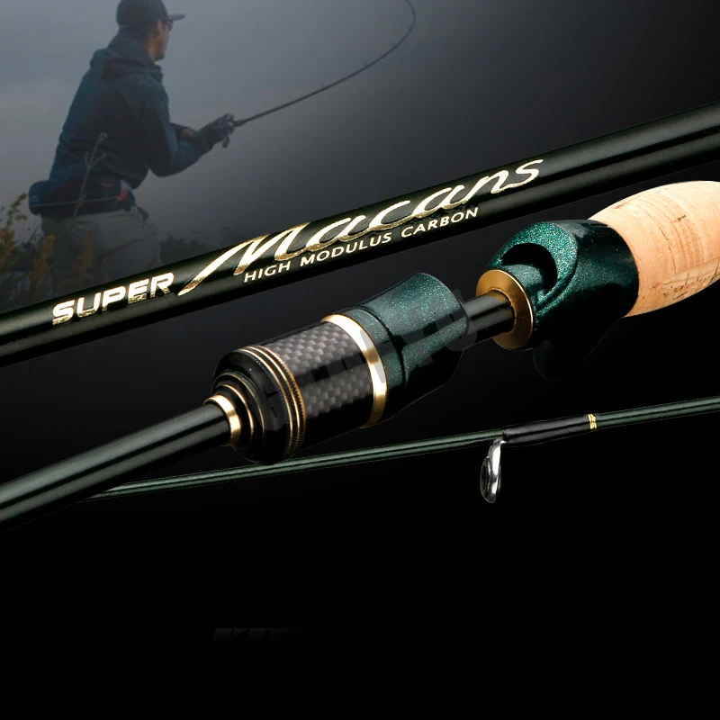 Caña de pescar giratoria de 1,8-2,4 m, anillo guía K 40T X carbono L.W 4-21g M, caña de pescar de potencia, 4 piezas, caña de viaje ultraligera de 55cm - imagen 4