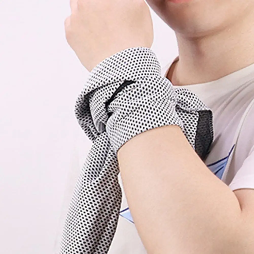 Toalla refrescante de microfibra, toalla absorbente de secado rápido para piscina, gimnasio, Fitness, deportes, toallas de bolsillo con cubierta de silicona