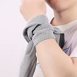 Toalla refrescante de microfibra, toalla absorbente de secado rápido para piscina, gimnasio, Fitness, deportes, toallas de bolsillo con cubierta de silicona