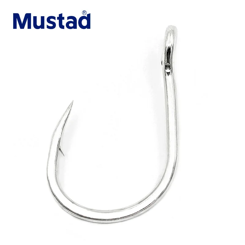 Mustad 10881 anzuelos de Jigging anzuelos de pesca oceánica de acero rico en carbono plantilla de púas grandes con ganchos con agujeros anzuelo de cebo duro de carpa de calamar - imagen 4