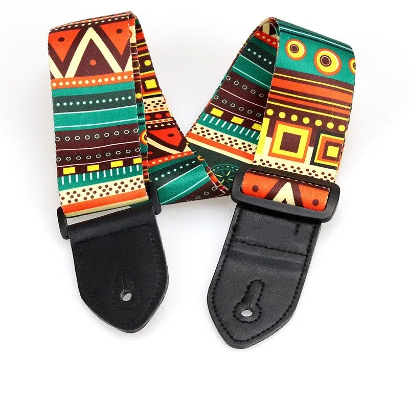 Correas ajustables de nailon para guitarra eléctrica acústica y bajo, correa de guitarra con impresión colorida, accesorios para partes de guitarra - imagen 4