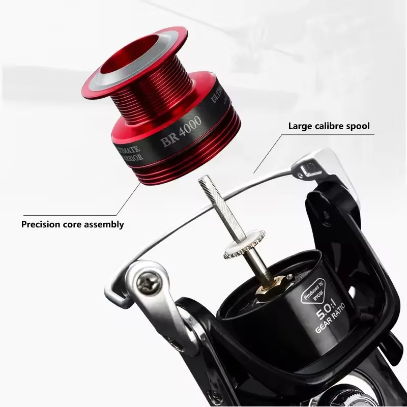 RYOBI-carrete de pesca giratorio RANMI ULTIMATE WARRIOR BR Max Drag, 10kg, BB 5, agua salada - imagen 5