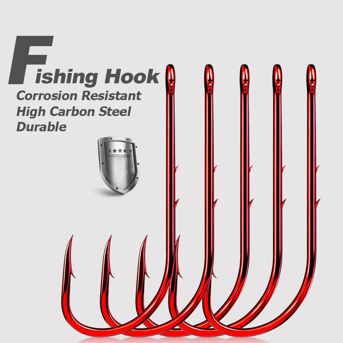 FTK-anzuelos de pesca Baitholder de acero rico en carbono, vástago largo, soporte de anzuelo de gusano rojo, anzuelo de cebo para agua salada y dulce, nuevo