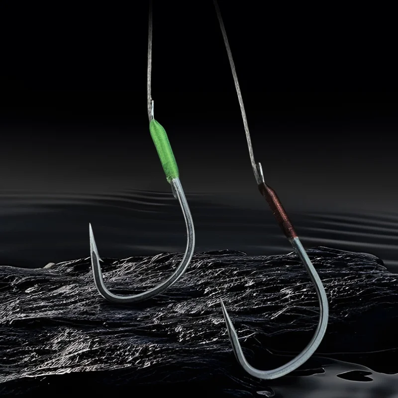 BKK Línea trenzada sin nudos Ganchos dobles Producto acabado Nuevo East China Diente de lobo Carpa Fuerte Cetitivo Bla Pit