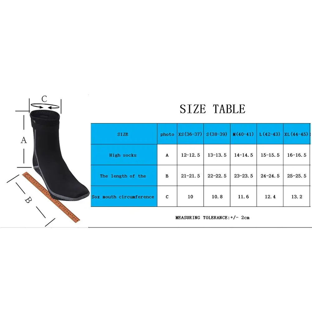 Calcetines antideslizantes de neopreno para buceo, traje de baño de 3mm para mantener el calor, botas de playa y surf - imagen 5