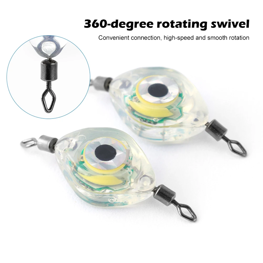 Señuelo de pesca LED con forma de ojo de pez, 4,5 cm/4g, luz impermeable con detección de caída profunda, alto brillo para agua de mar y agua dulce - imagen 4