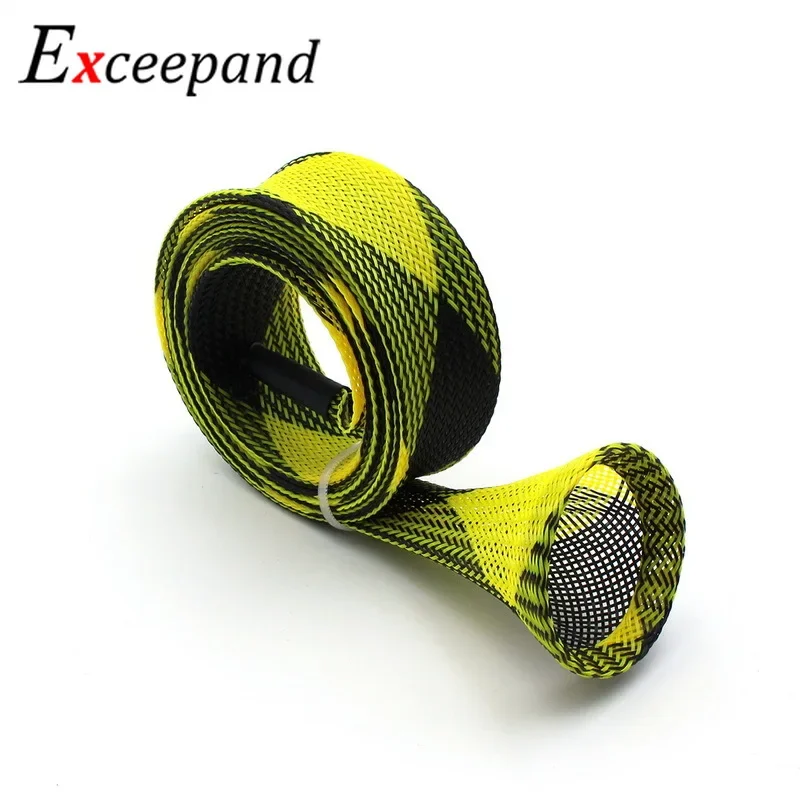 Exceepand-cubiertas de caña de pescar, Mangas de poste, calcetines de chaqueta de Baitcasting, amarillo y negro, lote 3 - imagen 3