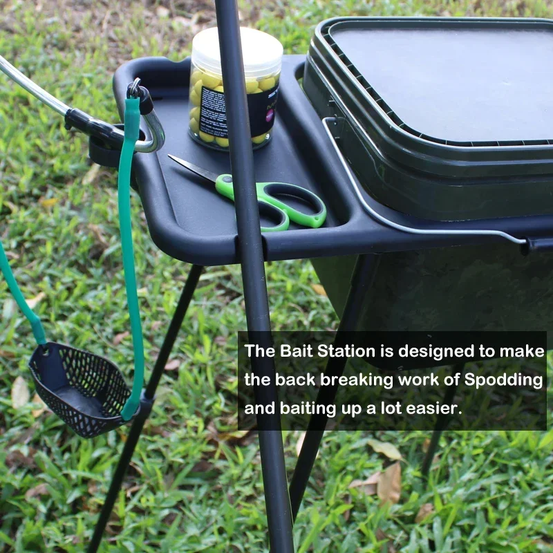 Herramienta de pesca de carpa, estación de cebo, estantes de cebo, jaula de pellets de cohete para estación de cebo de carpa, accesorios de soporte para caña de carpa, 1 ud. - imagen 4
