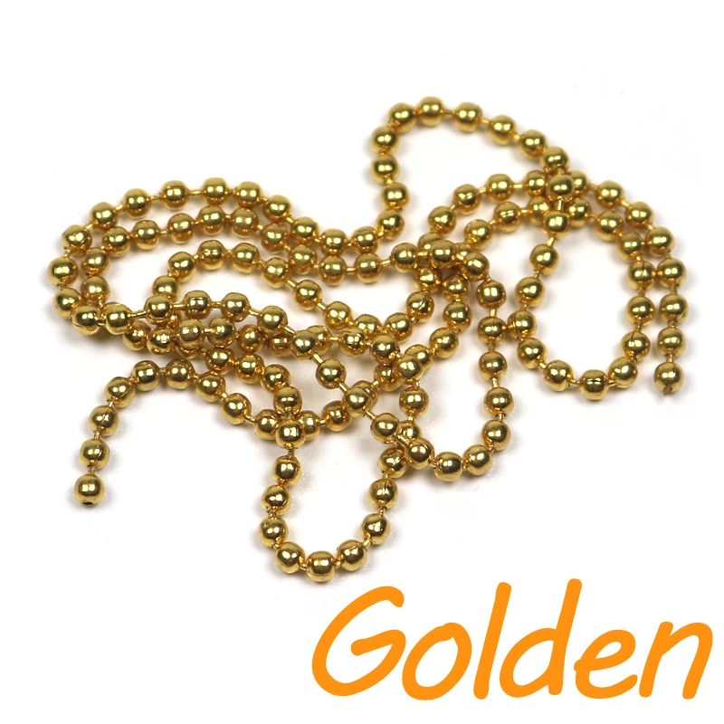 Wifreo-Cadena de bolas para pesca con mosca, 45cm, 60cm, Ojos de Metal, 1,5mm, 2,0mm, 2,4mm, 3,2mm, Material de pesca con mosca de Ninfa, negro, plateado, dorado - imagen 4