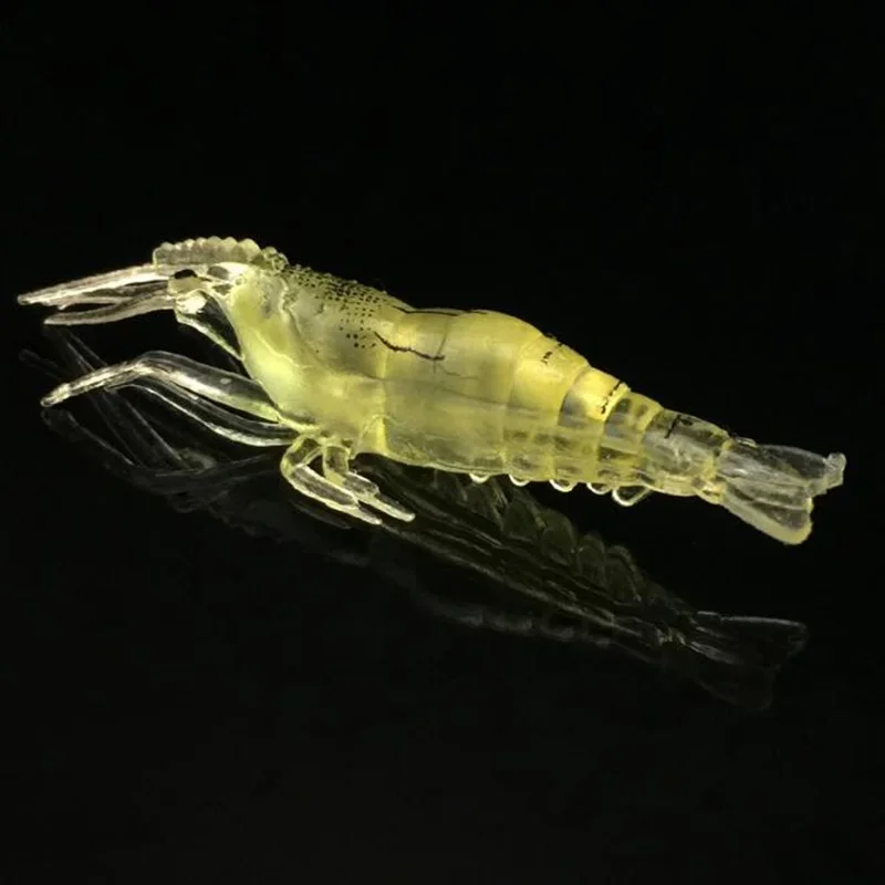 5 uds simulación gusanos de camarón 5cm/1,3g señuelo de pesca Artificial aparejos cebo suave realista olor a pescado señuelos Swimbait Peche - imagen 5