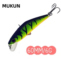 Mukun Crankbait 60mm – Señuelo duro con ojos 3D para depredadores