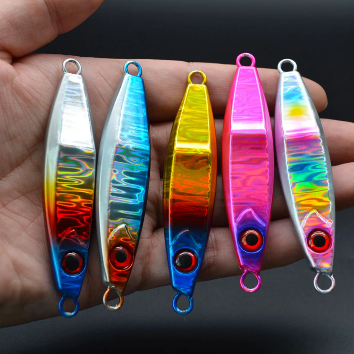 Señuelo de pesca con plantilla de Metal, 40g, 60g, 80g, estilo japonés, plantillas de paso lento, pesca costera, Jigging, señuelo de pesca de mar para atún, cebo Wahoo - imagen 4