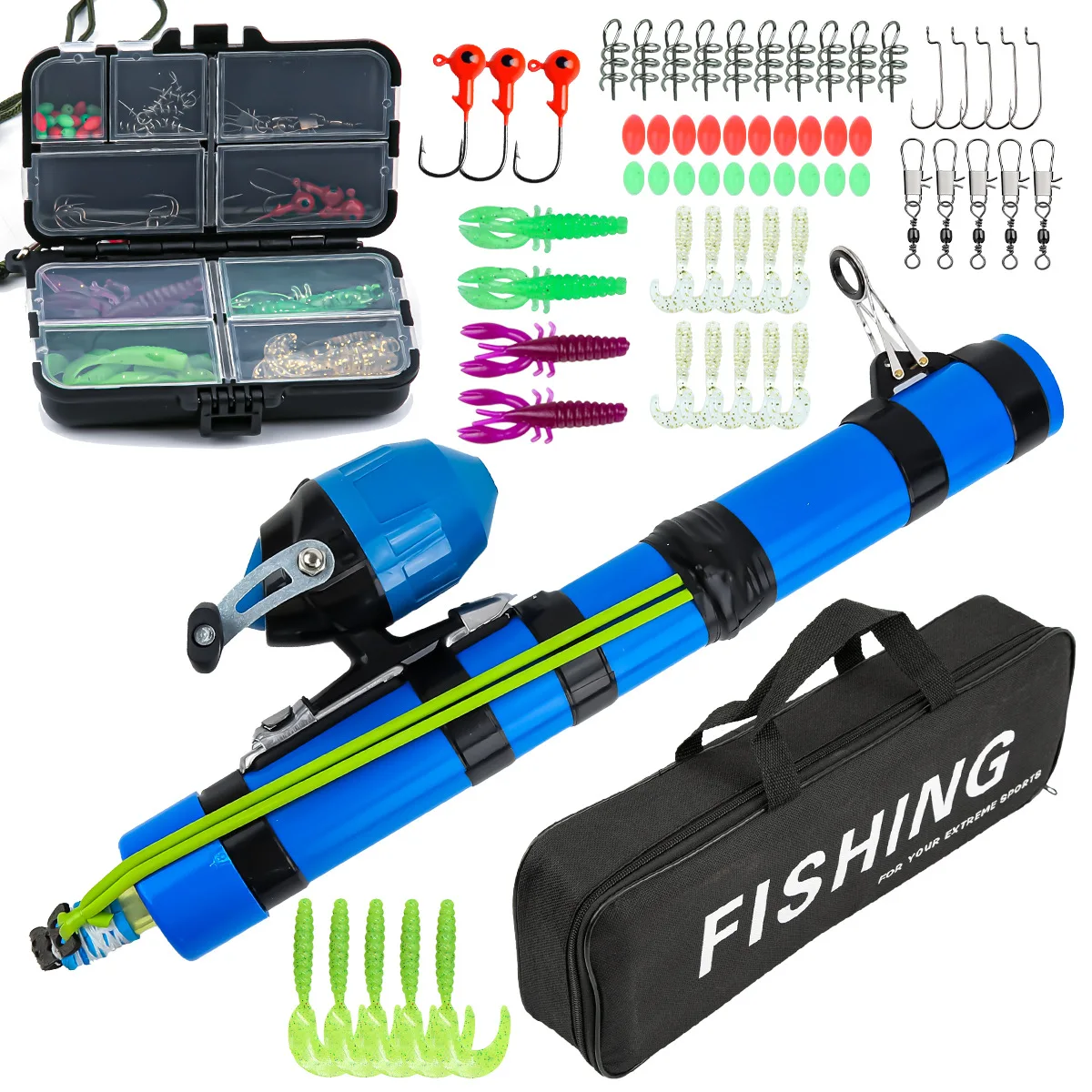 Lanzador de señuelos, herramienta de pesca, catapulta de pesca compacta reutilizable, soporte para caña, equipo de cebo para peces para lubina, trucha, bagre, agua salada