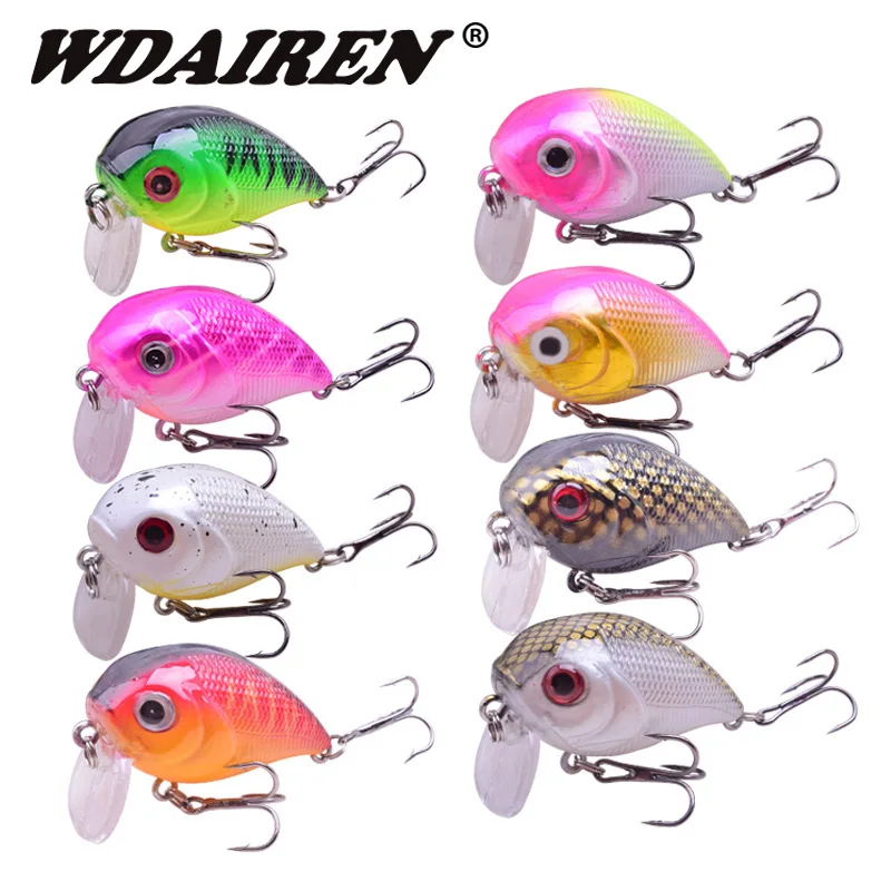 Señuelos de Pesca Crazy Wobblers de manivela, 50mm, 7g, Swimbait, cebo duro Artificial, para Lucio, pececillos, Crankbait, aparejos de Pesca, 1 ud. - imagen 4