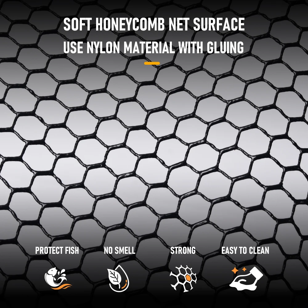 Red de pesca flotante Kingdom, 80cm, 115-148cm, aleación de aluminio ligera, nailon, red de panal, red de aterrizaje telescópica - imagen 5