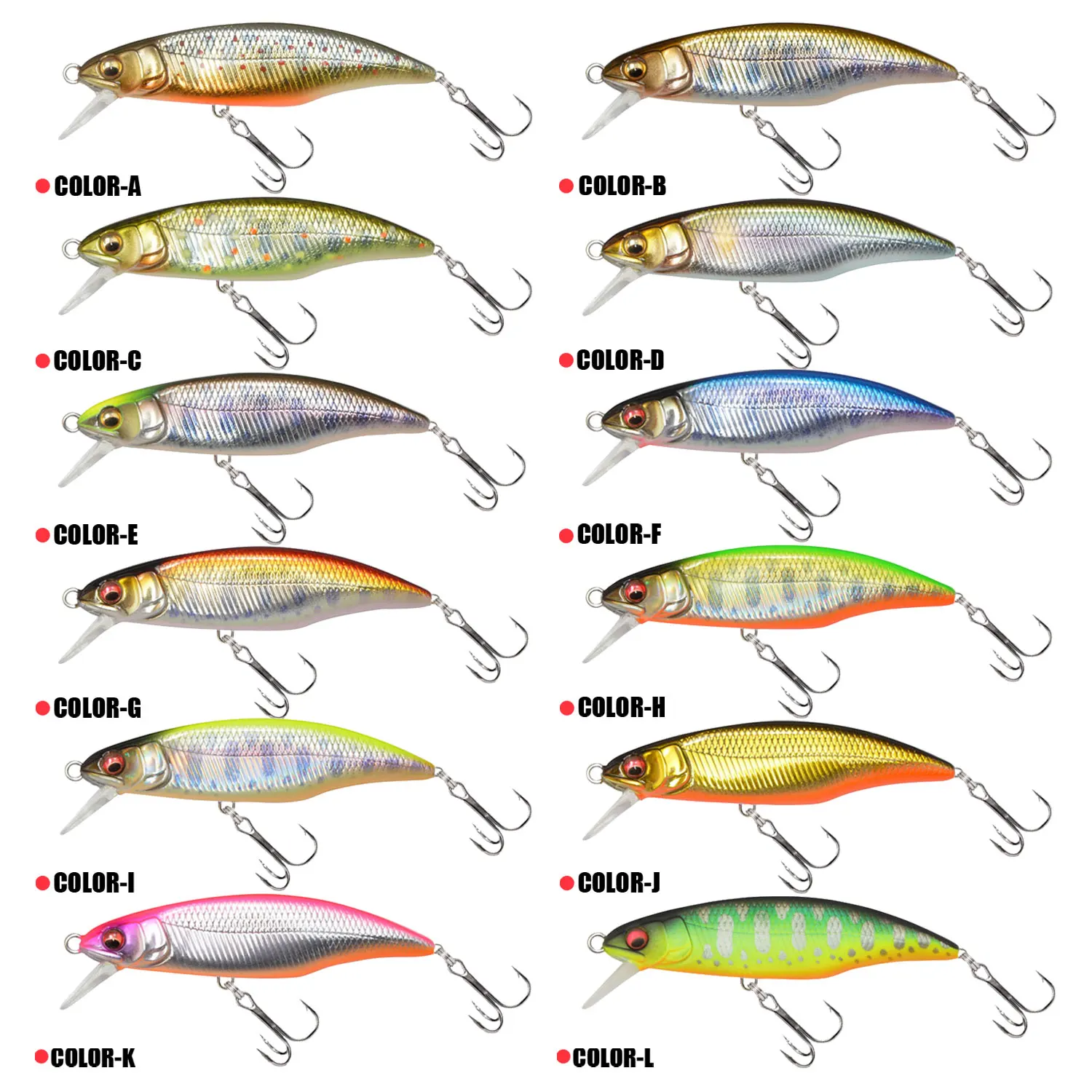 Micro Minnow-señuelo de pesca de hundimiento rápido, 3,5g, 50mm, Isca Artificial, Mini cebo duro, aparejos, para Peche lucio, perca, pez Leurre - imagen 4