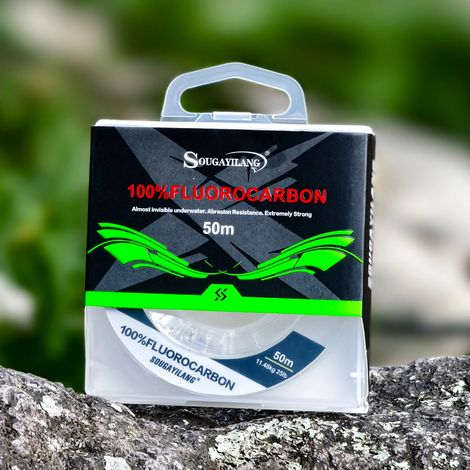 Sougayilang 50m líneas de pesca de fluorocarbono líneas de pesca de alta sensibilidad 3-25LB línea de pesca de baja ductilidad línea de aparejos de pesca - imagen 5