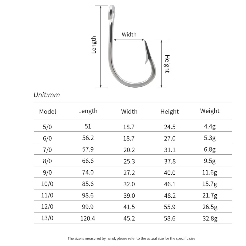 ZYZ-anzuelos de Pesca de Mar, anzuelos de acero inoxidable, anzuelos grandes, aparejos de pesca de agua salada, anzuelos grandes - imagen 4
