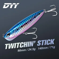 DYY Señuelo Stickbait Wobbler de hundimiento lento para lubina