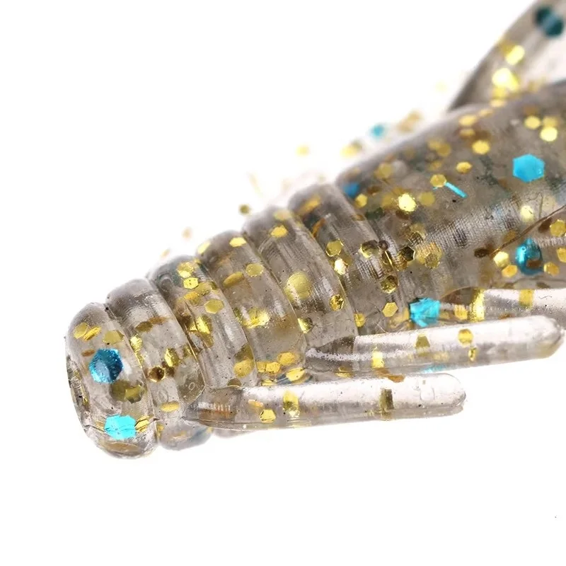 NGB 20 piezas Señuelos de pesca blandos 4CM sabor a camarón Crankbait gusanos cebo Artificial Wobbler aparejos de pesca - imagen 3