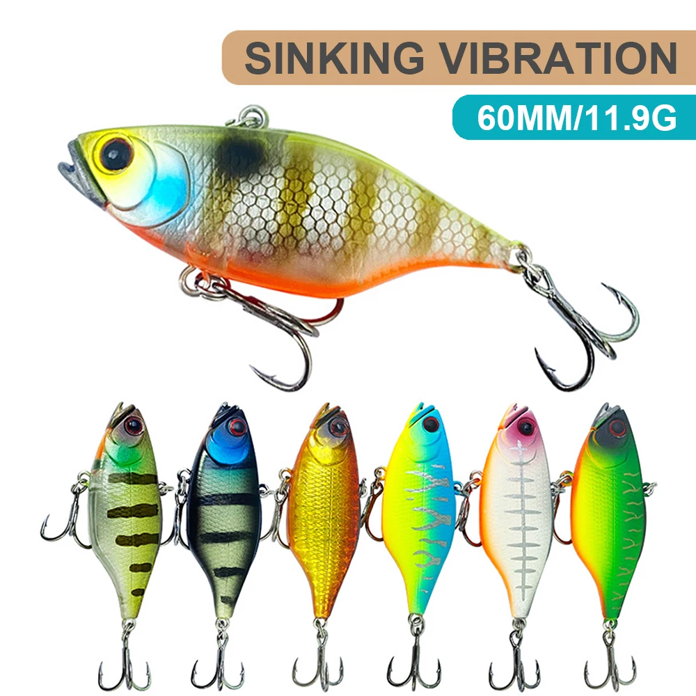 Señuelos de pesca hundidos VIB Wobbler, 6cm, 11,9g, vibración de fundición larga, cebo duro Artificial, Jerkbait, pesca en agua de mar, lubina VIBE132 - imagen 2