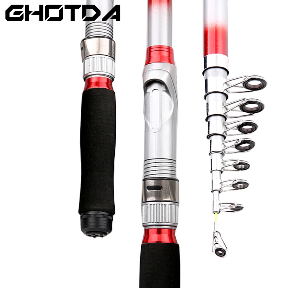 Caña de pescar giratoria de carbono ultracorta, equipo de pesca de mar, accesorios de caña de pescar al aire libre, viaje Mini, 1,8-3,6 m - imagen 3