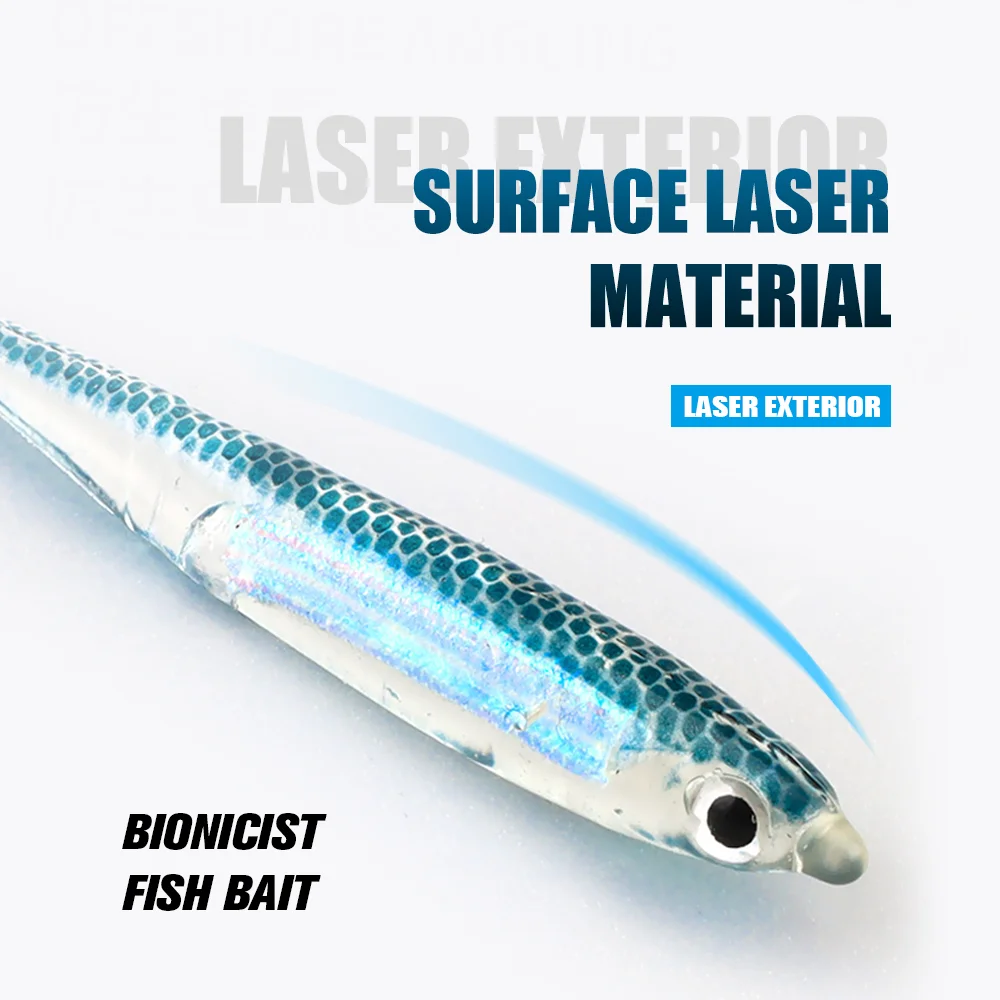 THORFORCE Jigging Wobblers Señuelo de pesca Shad T-tail Plásticos Señuelo suave Artificial Silicona Señuelos Bass Pike Soft Swimbait - imagen 3