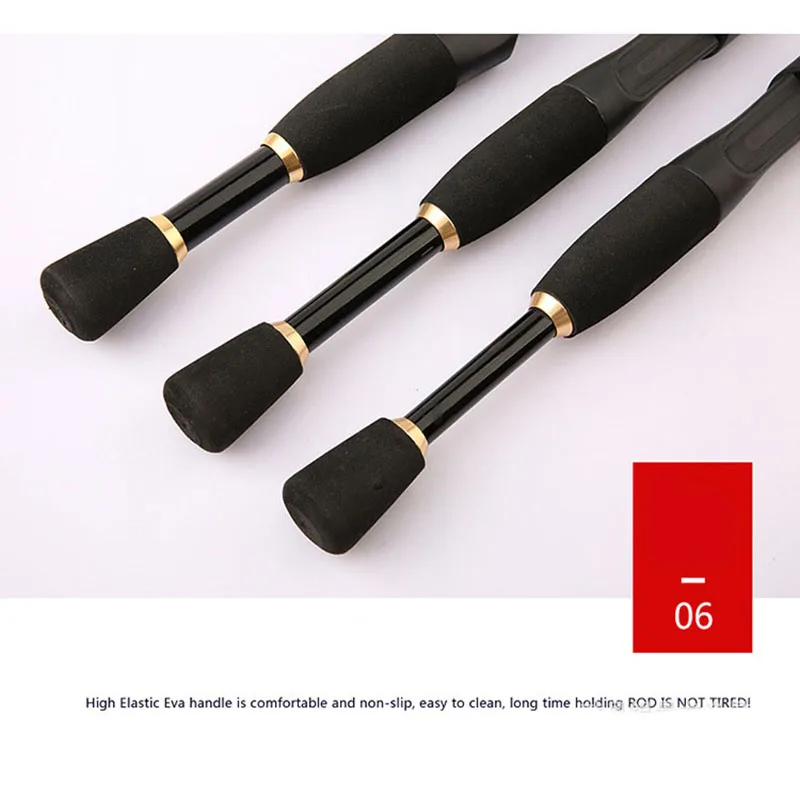 Caña de pescar con señuelo de carbono, accesorio telescópico ultraligero de fundición giratoria para trucha y lubina, 4-10lb, 1,6 m, 1,8 m, 2,1 m, 2,4 m - imagen 5