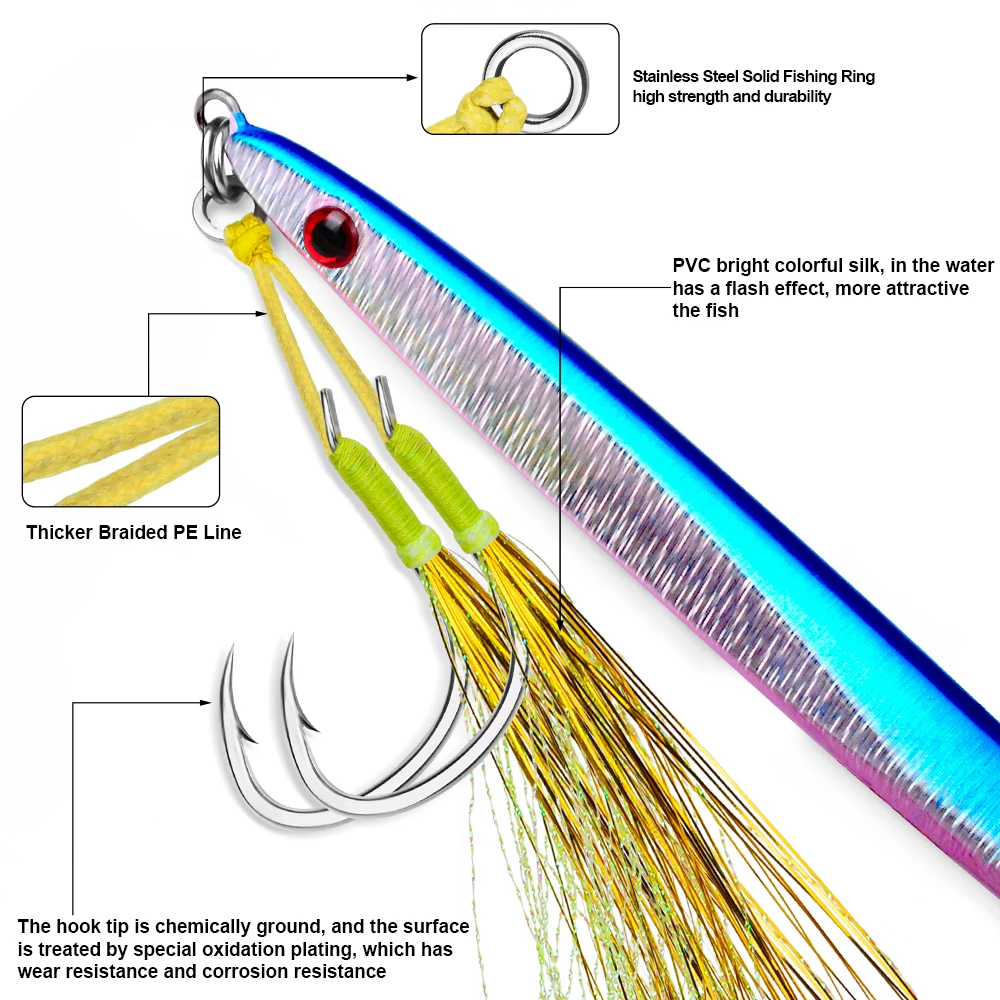 PROBEROS Anzuelos de pesca de acero con alto contenido de carbono Tratamiento de superficie antioxidante - imagen 4