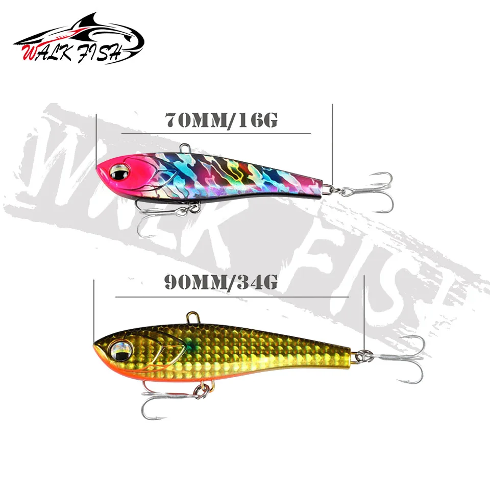 WALK FISH-señuelos VIB de tono alto para Pesca de invierno, 16g, 34g, sonajero, vibración que se hunde, láser de alta calidad, Pesca, lubina, atún, Bluefish - imagen 3