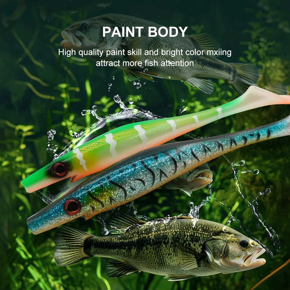 ESFISHING-señuelo de pesca suave más grande, sábalo de cerdo, 150mm, 200mm, color de pintura, señuelo grande para pesca en el mar, swimbait, carpa, pez - imagen 4