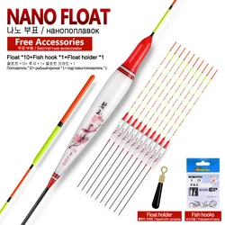 Flotadores Nano para pesca en agua dulce – Boya estable con anzuelos
