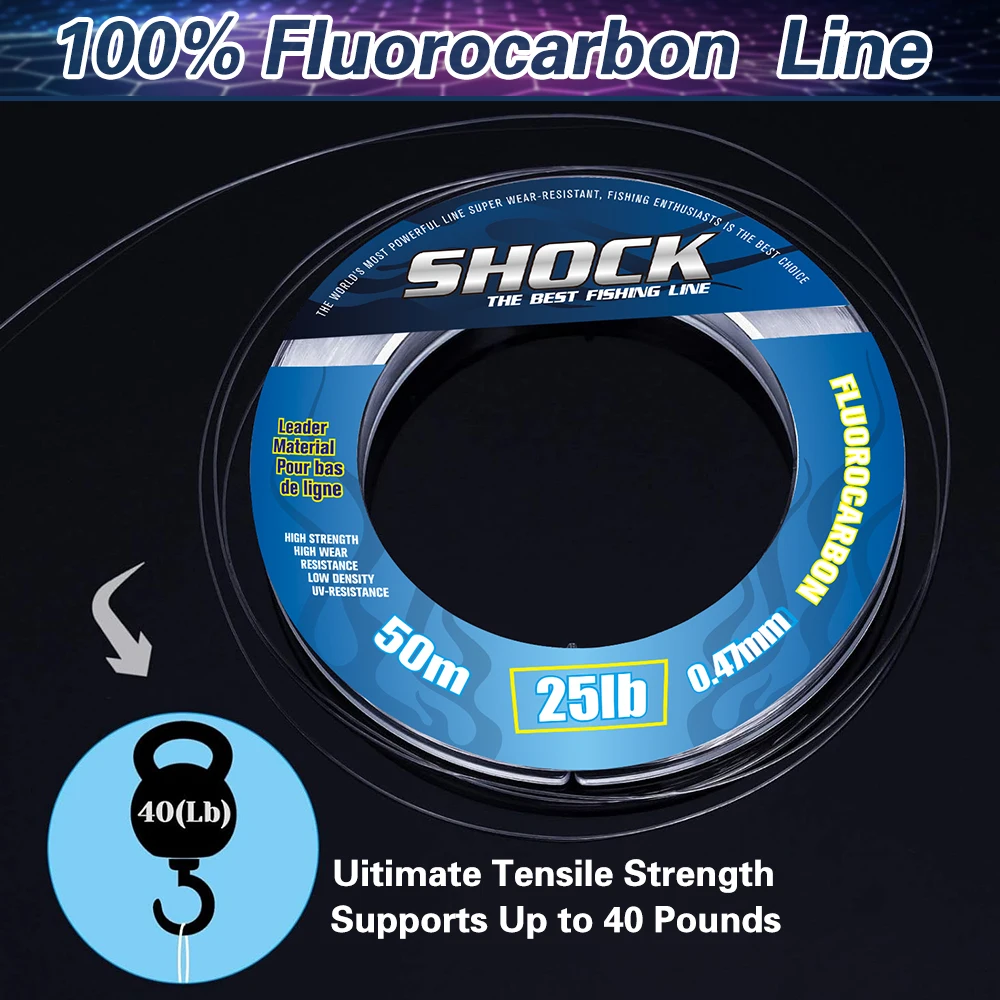 ZUKIBO Fluorocarbono – Línea de pesca alta resistencia material japonés - imagen 3