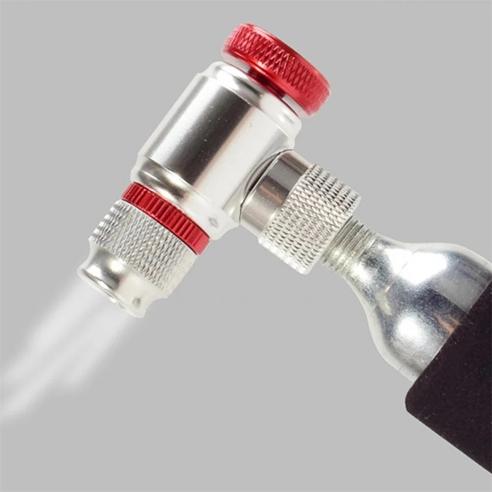 Accesorios para bicicleta de montaña, accesorios para montar, bomba de cilindro de CO2 de emergencia, adaptador de cabezal de boquilla de Gas, inflador rápido - imagen 2