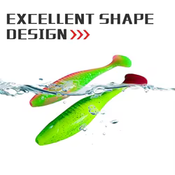 4 unids/lote cebo blando de pesca 18,5g señuelo de pesca 14CM cola en T aparejos de pesca artificiales