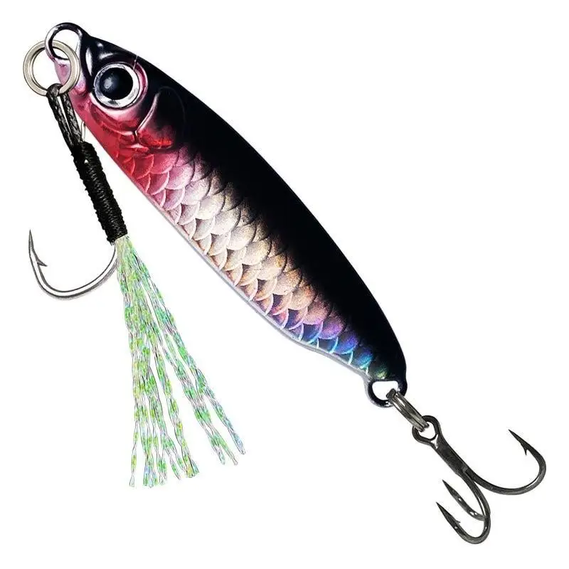 Caja de 5 uds. De señuelo de pesca, anzuelo de Metal para Jigging, cebo giratorio de pesca, 7g/10g/15g/20g, plantilla de Metal láser, cuchara, señuelo de pesca - imagen 4