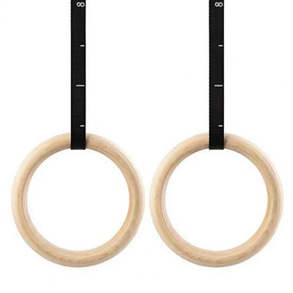 Anillos de gimnasia, hebillas de madera para tirar hacia arriba, entrenador de 28/32mm, anillos para ejercicio físico, gimnasio, Fitness, Yoga, anillo de entrenamiento de fuerza de hombro - imagen 3