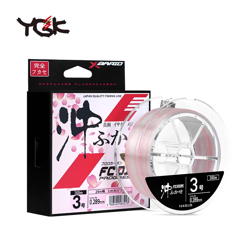 YGK FC Disk Progressive Oki-Fukase – Fluorocarbono hundimiento rápido