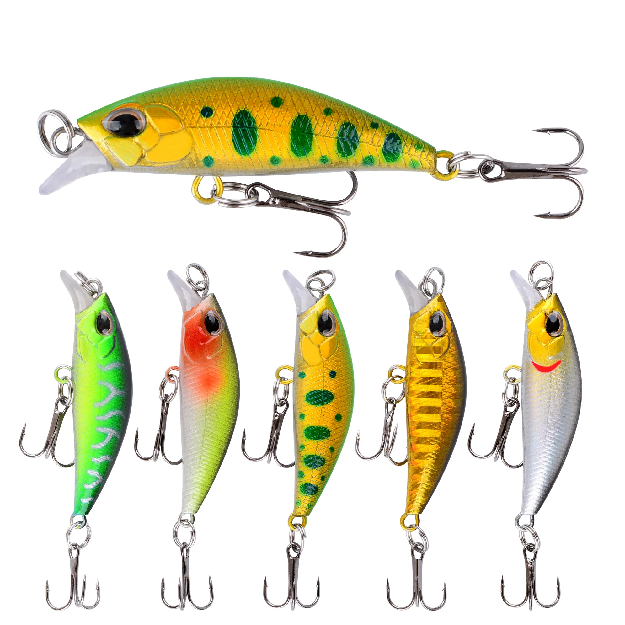 Señuelo de pesca de pececillo que se hunde, Wobbler, Peche, manivela Artificial, lubina, perca, Lucio, salmón, trucha, 4g/8g, 1 ud.