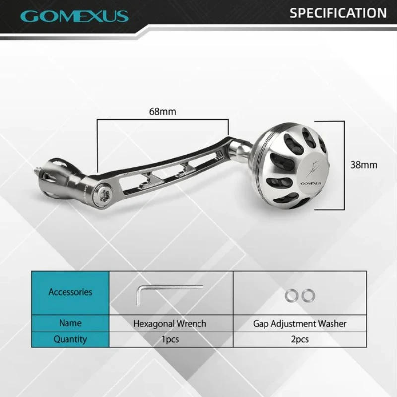 Gomexus Power Handle para Shimano Stella Stradic Vanford Vanquish Daiwa BG MQ Certate Luvias carretes de pesca giratorios LMY-A38 - imagen 4