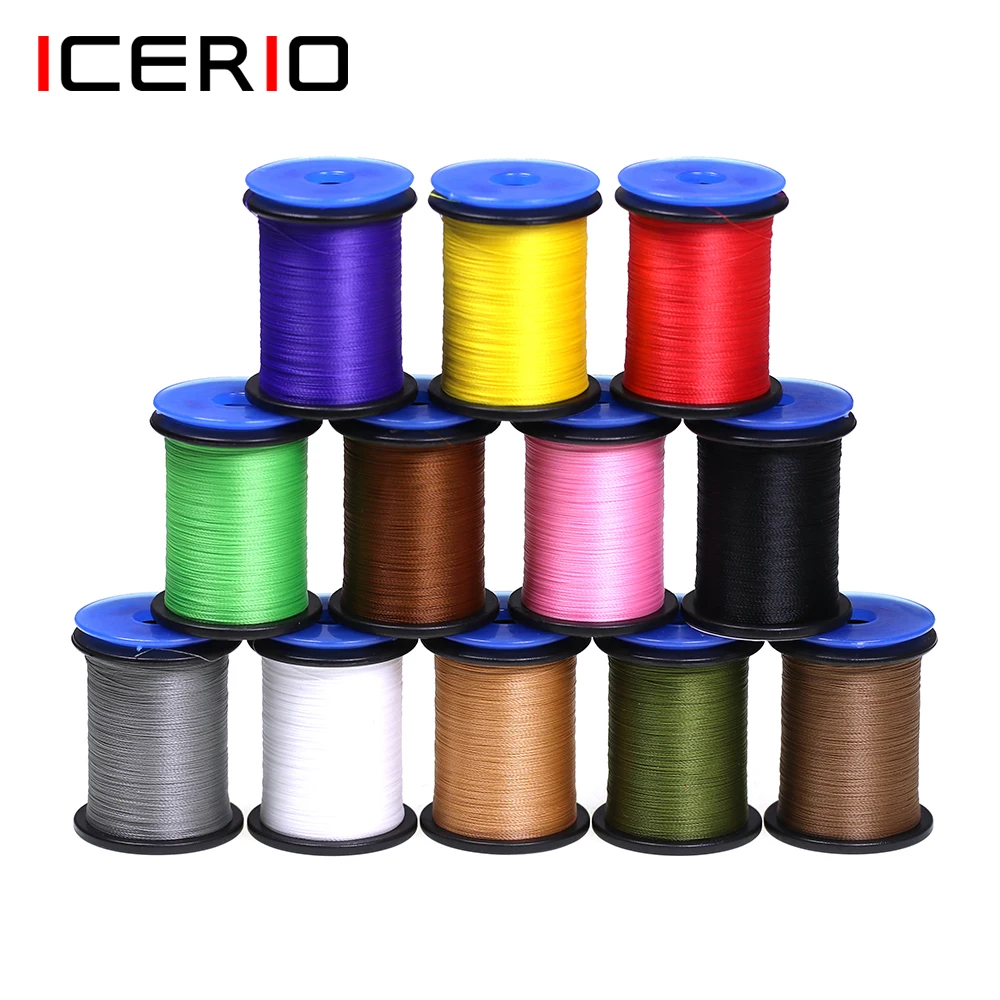 ICERIO 1 carrete 8/0 de nailon de alta resistencia para Mosca de Ninfa húmeda, materiales de atado de señuelos de mosca, accesorios de pesca